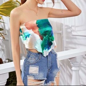 Satin Bandana tube top